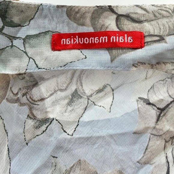 Late 90s Flora Silk Cowl Neck Tank Top - Picture 5 of 6